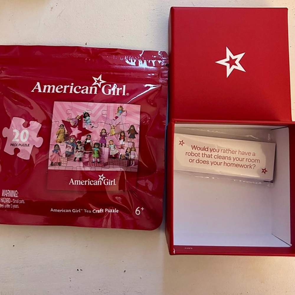NWT American Girl Tea Exclusive Puzzle and Conversation Starter Set